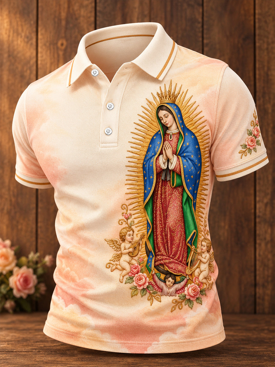 Camisetas casuales con estampado artístico para amantes de la fe, Día de Nuestra Señora de Guadalupe, para hombre