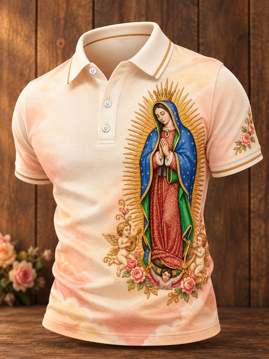 Camisetas casuales con estampado artístico para amantes de la fe, Día de Nuestra Señora de Guadalupe, para hombre