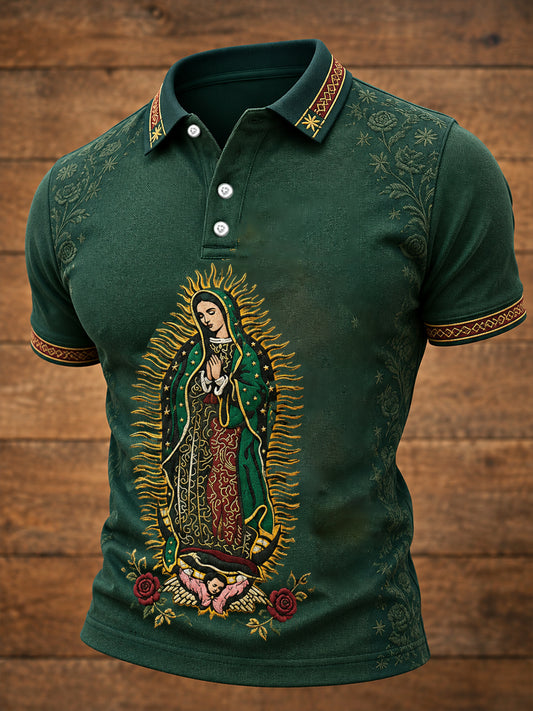 Camisetas casuales con estampado artístico para amantes de la fe, Día de Nuestra Señora de Guadalupe, para hombre