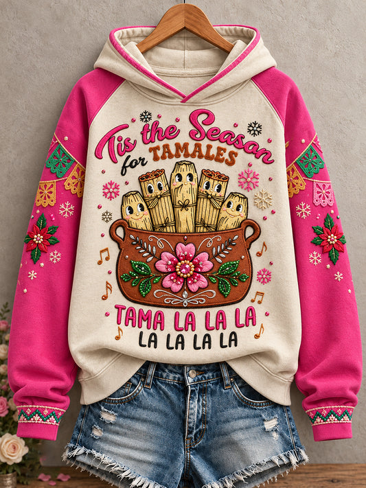 Mujer Mexico Christmas Art Printed Hoodie