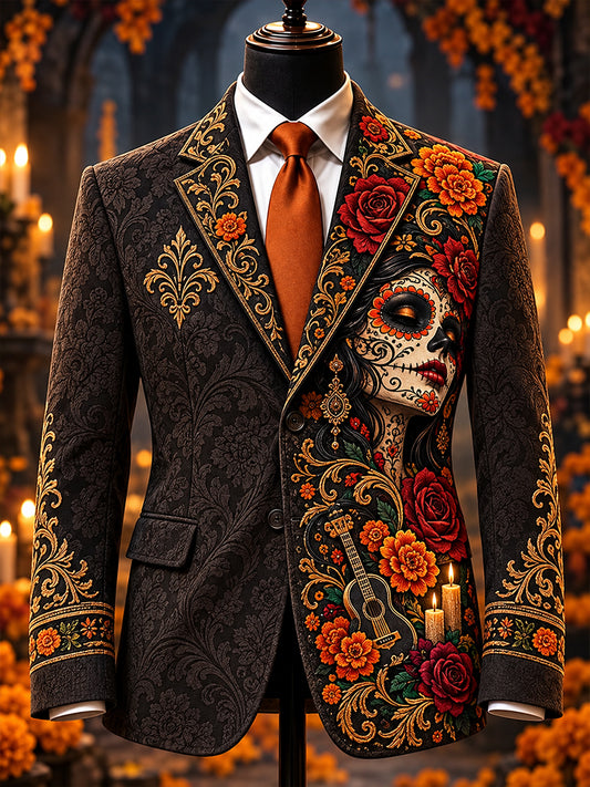 Traje casual de Día de Muertos mexicano para hombre