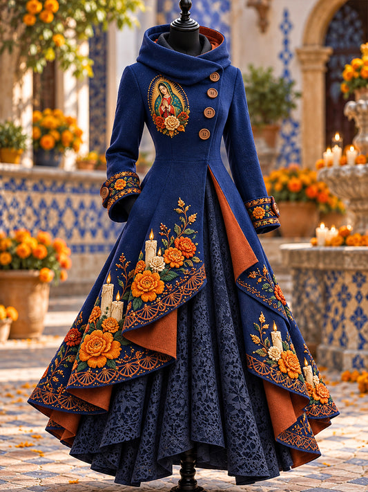 Vestido de Día de Muertos mexicano para mujer