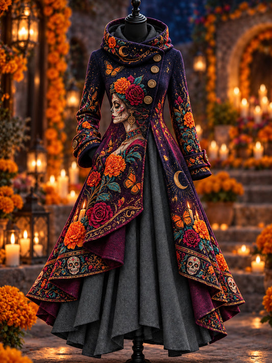 Vestido de Día de Muertos mexicano para mujer