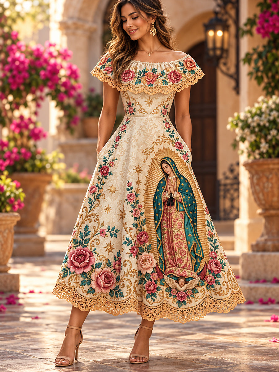 Vestido Fiesta de Nuestra Señora de Guadalupe México para mujer