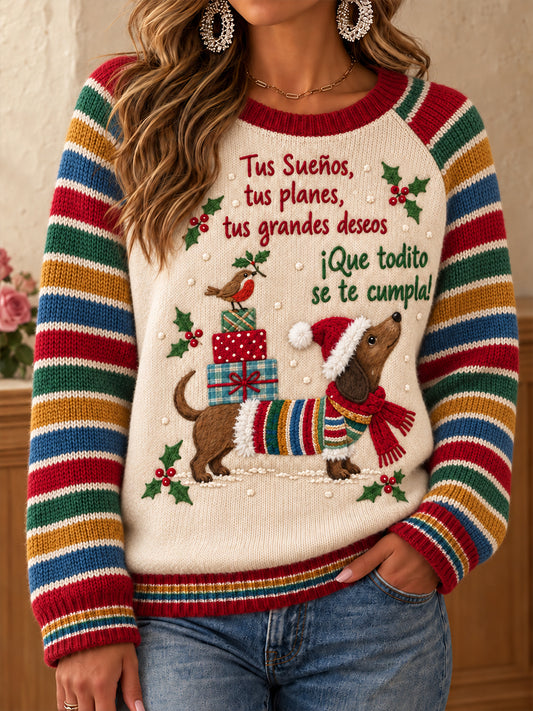 Suéter de mujer México Navidad Feliz Impreso