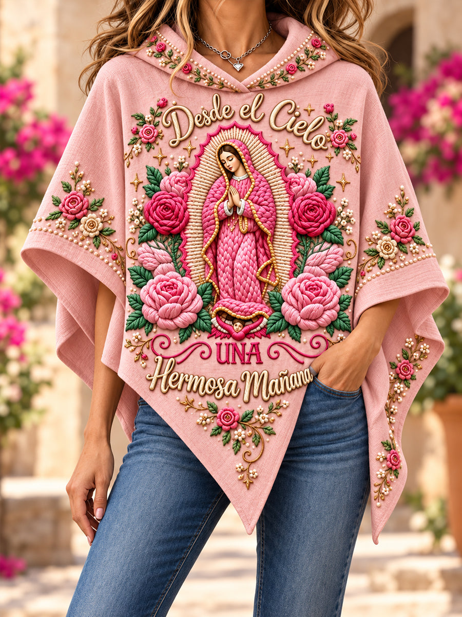 Suéter con capa de la Fiesta de Nuestra Señora de Guadalupe para mujer, México