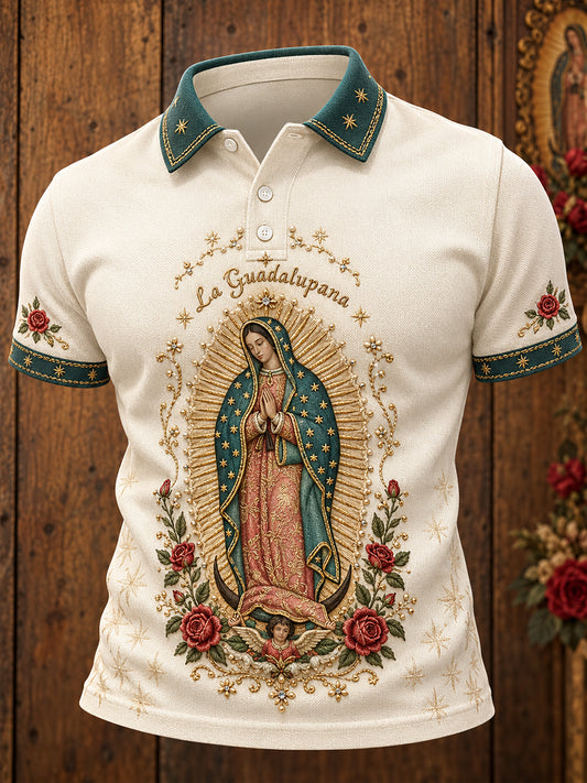 México de los hombres Nuestra Señora de Guadalupe Arte Impreso Casual Tops
