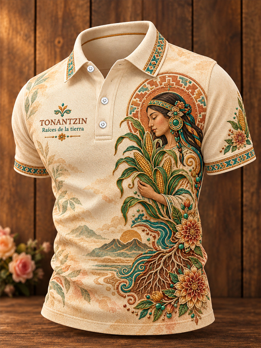Camisetas casuales estampadas Tonantzin de México para hombre
