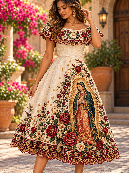 Vestido Fiesta de Nuestra Señora de Guadalupe México para mujer