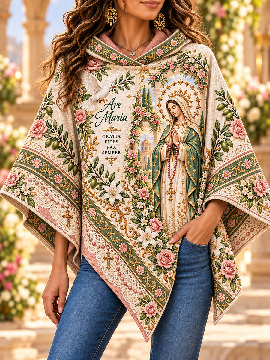 Suéter con capa de la Fiesta de Nuestra Señora de Guadalupe para mujer, México