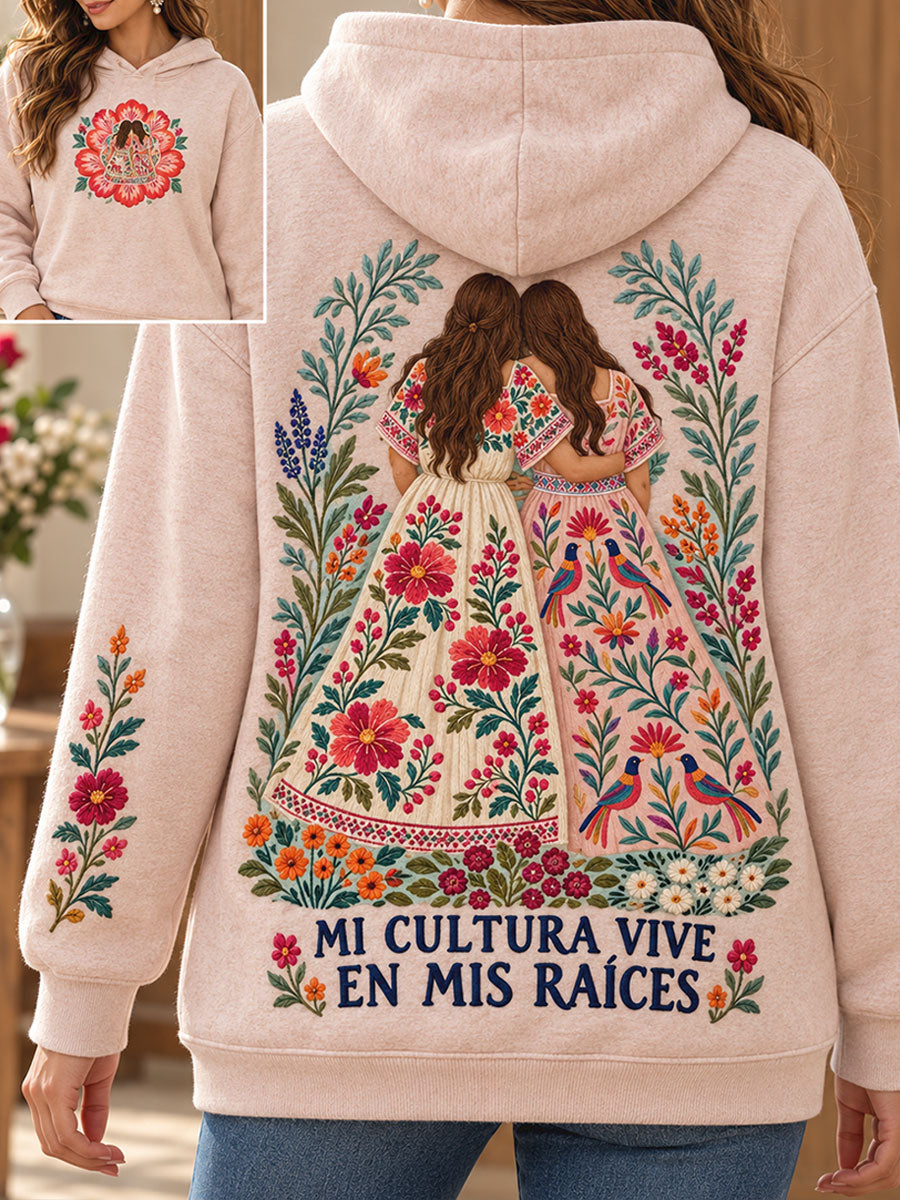 Mujer Mexicano Saying Art Printed Hoodie