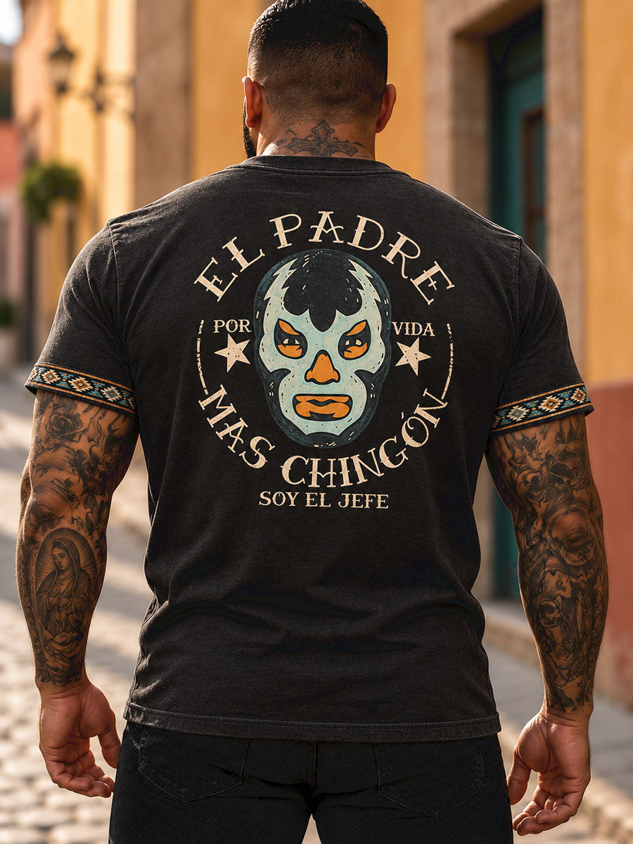 Camiseta mexicana de los hombres que dice arte impreso