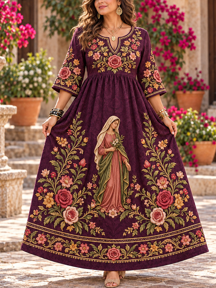 Vestido mexicano de la Fiesta de Nuestra Señora de Guadalupe para mujer